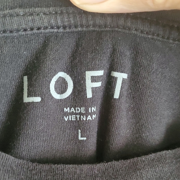 LOFT Dark Gray Long Sleeve Top - Picture 2 of 3